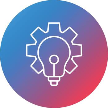 Relevancy Line Gradient Circle Background Icon vector