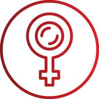 Female Gender Symbol Vector Icon