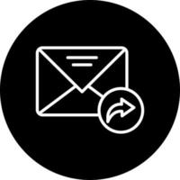 icono de vector de reenvío de correo