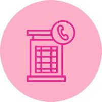 Telephone Booth Vector Icon