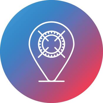 Tracking Link Line Gradient Circle Background Icon vector