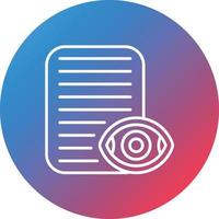 Views Line Gradient Circle Background Icon vector