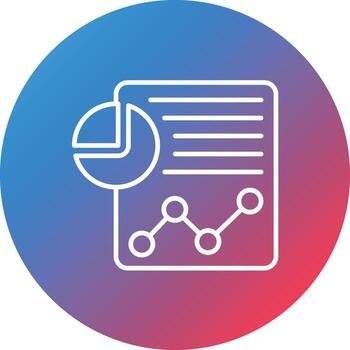Analysis Line Gradient Circle Background Icon vector