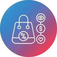 Consumer Behavior Line Gradient Circle Background Icon vector