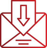 icono de vector de bandeja de entrada de correo