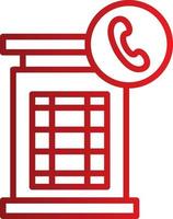 Telephone Booth Vector Icon