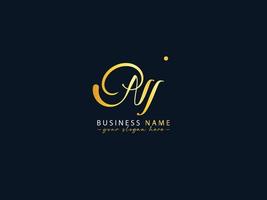 Luxury Nj Logo Letter, Initial nj Letter Design vector