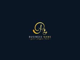 Wedding Pz Signature Logo, Unique Pz Logo Letter Design vector