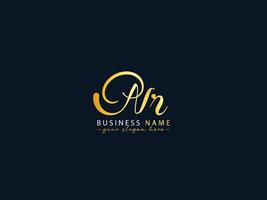 Luxury Nr Logo Letter, Initial nr Letter Design vector