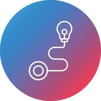 Long Range Planning Line Gradient Circle Background Icon vector