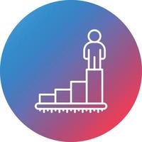 Personal Development Line Gradient Circle Background Icon vector
