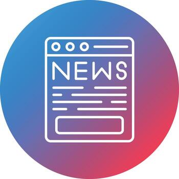 icono de fondo de círculo degradado de línea de informe en línea vector