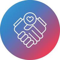 Relationship Line Gradient Circle Background Icon vector