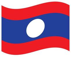 National flag of Laos - Flat color icon. vector