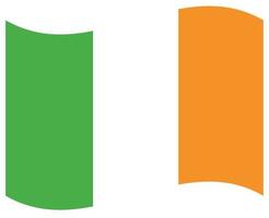 National flag of Ireland - Flat color icon. vector