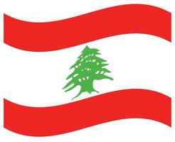 National flag of Lebanon - Flat color icon. vector