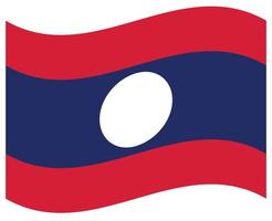 National flag of Laos - Flat color icon. vector