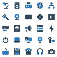 Two color icons for Electronics. vector