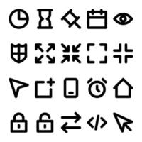 Outline icons for User interface. vector