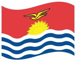 bandera nacional de kiribati - icono de color plano. vector