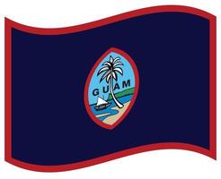 bandera nacional de guam - icono de color plano. vector