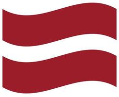 National flag of Latvia - Flat color icon. vector