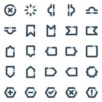 Bold line icons for Sign and Symbol. vector