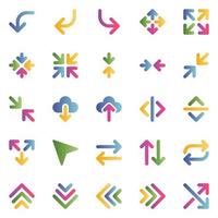 Gradient color icons for Sign and Symbol. vector