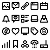 Outline icons for Social media. vector