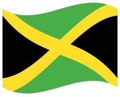 National flag of Jamaican - Flat color icon. vector