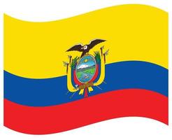 bandera nacional de ecuador - icono de color plano. vector