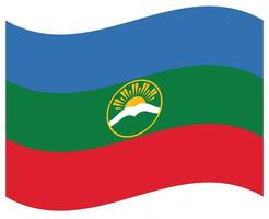 National flag of Karachay-Cherkessia - Flat color icon. vector