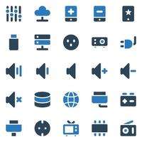 Two color icons for Electronics. vector