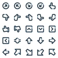 Bold line icons for Sign and Symbol. vector