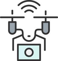 icono de vector de dron