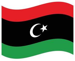 National flag of Libya - Flat color icon. vector