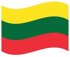 National flag of Lithuania - Flat color icon. vector