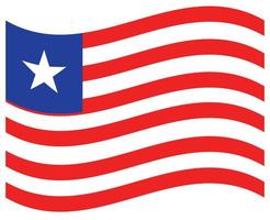 bandera nacional de liberia - icono de color plano. vector