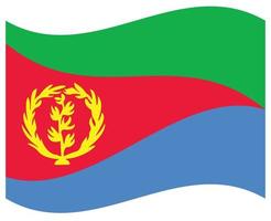 bandera nacional de eritrea - icono de color plano. vector