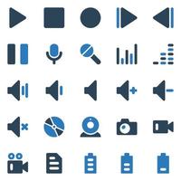 Two color icons for Media. vector