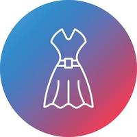 Wedding Female Dress Line Gradient Circle Background Icon vector