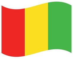 National flag of Guinea - Flat color icon. vector