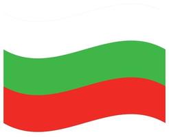 bandera nacional de bulgaria - icono de color plano. vector