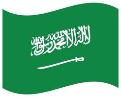 National flag of Saudi Arabia - Flat color icon. vector