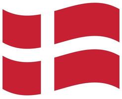 National flag of Denmark - Flat color icon. vector