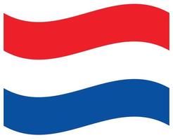 bandera nacional de países bajos - icono de color plano. vector