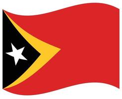 bandera nacional de timor oriental - icono de color plano. vector