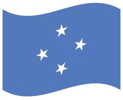 National flag of Micronesia Federated States - Flat color icon. vector