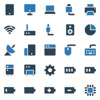 Two color icons for Electronics. vector