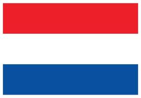 National flag of Netherlands - Flat color icon. vector